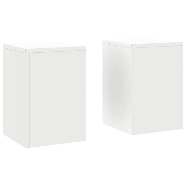 vidaXL Plantenstandaard 2 pcs Wit 24 x 24 x 35 cm Staal