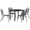 vidaXL Tuin eettafelset 5 pcs Antraciet Gepoedercoat staal