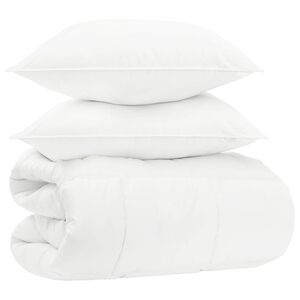 vidaXL Winter Deken Set 3 st Wit Bamboevezel