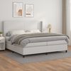 vidaXL Boxspring met matras kunstleer wit 200x200 cm