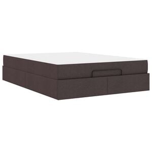 vidaXL Bedframe met matras 2 st Tan Stof