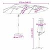 vidaXL Tuin Cantilever Parasol Zand 372 x 198 x 243 cm