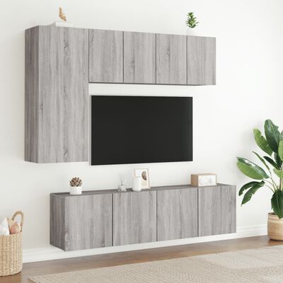 vidaXL Tv-meubel wandgemonteerd 60x30x41 cm grijs sonoma eikenkleurig