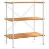vidaXL Opbergrek 3-laags 80x40x92 cm wit en eikenkleurig