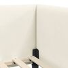 vidaXL Hoekbedframe Cr&egrave;me 100 cm x 200 cm VelvetenPlywood