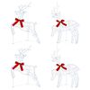 vidaXL Kerst Rendier 4 st 80 LED's Koel wit 43 x 19 x 65 cm
