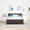 vidaXL Boxspringbed met matras Donkerbruin 140 x 200 cm Stof