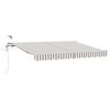 vidaXL Luifeldoek Lichtgrijs en wit. 400 &times; 350 cm Polyester