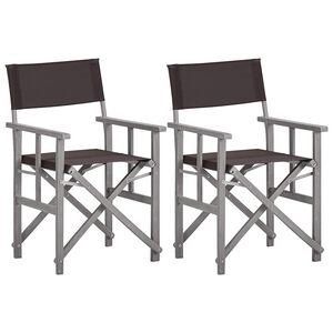 vidaXL Regisseursstoelen 2 st massief acaciahout