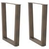 vidaXL Eettafelpoten 2 st V-vormig 70x(72-73,3) cm staal naturel
