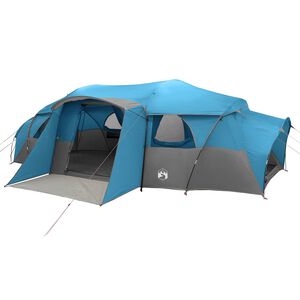 vidaXL Gezinstent met regenzeil waterdicht 18-persoons Blauw