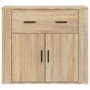 vidaXL Dressoir 80x33x70 cm bewerkt hout sonoma eikenkleurig