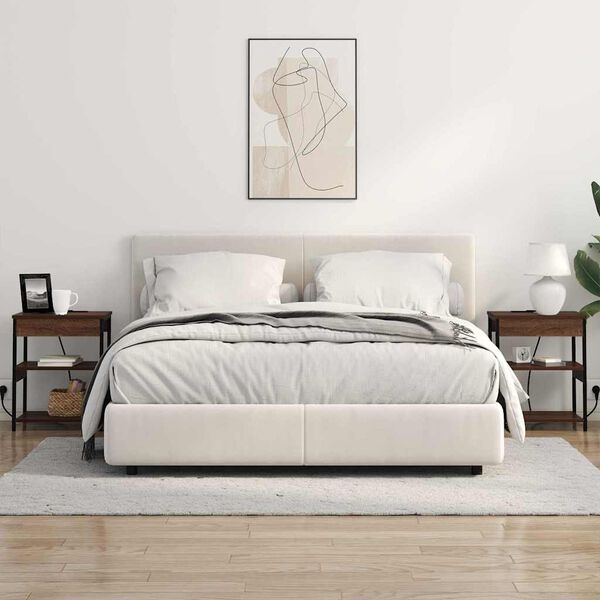 vidaXL Nachtkastje Bruin Eiken 41 x 31 x 51 cm Bewerkt hout