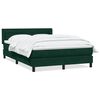 vidaXL Boxspring met matras fluweel donkergroen 160x220 cm