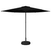 vidaXL Tuinparasol met Basis 300 x 300 cm Polyester Rechthoekig Zwart