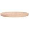 vidaXL Tafelblad rond &Oslash;60x4 cm onbehandeld massief eikenhout