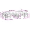 vidaXL Buiten bankenset met kussen 11 pcs Natuurlijk en Cr&egrave;me