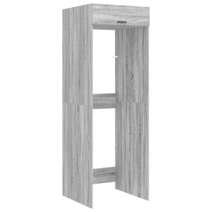vidaXL Wasmachinekast Grijs Sonoma 67,5 x 68 x 200 cm Bewerkt hout