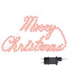 vidaXL Kerstbord met 216 LED Rood 99 x 55 x 13 cm IJzer