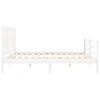 vidaXL Bedframe met hoofdbord massief hout wit 200x200 cm