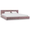 vidaXL Bedframe fluweel roze 180x200 cm