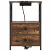 vidaXL Nachtkastje 2 pcs Gerookt eiken 40 x 31 x 60 cm Bewerkt hout