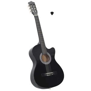 vidaXL Gitaar cutaway met 6 snaren western klassiek 38" zwart
