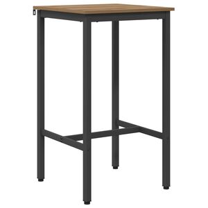 vidaXL Bartafel 52 x 52 x 110 cm Bewerkt hout Artisanaal eiken