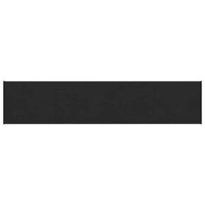 vidaXL Raamsokkel Zwart met houten nerf 160 x 30 x 4,5 cm PVC