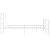 vidaXL Bedframe met hoofd- en voeteneinde&nbsp;metaal wit 183x213 cm
