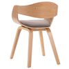 vidaXL Eetkamerstoelen 4 st gebogen hout en stof taupe