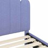 vidaXL Peuterbedframe met hoofdbord Jeans Blauw 90 x 200 cm Stof