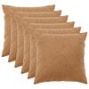 vidaXL Kussensloop 6 st HEERLEN Beige 60 x 60 cm Boucl&eacute;