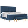 vidaXL Boxspring bed met kussen met hoofdeinde Blauw 200 x 180 cm Stof