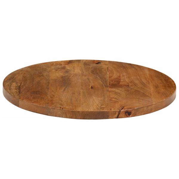 vidaXL Tafelblad rond Ø 60x2,5 cm massief ruw mangohout