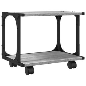 vidaXL Printerkastje 2-laags 41x28x33,5 cm bewerkt hout grijs sonoma