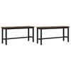 vidaXL Eetbank 2 st 100 x 32,5 x 48,5 cm Engineered hout en staal
