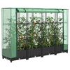 vidaXL Verhoogde plantenbak met kashoes rotanlook 160x40x123 cm
