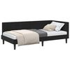 vidaXL Hoekbedframe Zwart 100 x 200 cm Fluweel