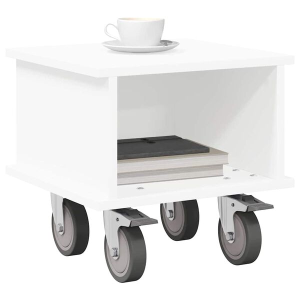 vidaXL TV-standaard Wit 37 x 35 x 35 cm Bewerkt hout