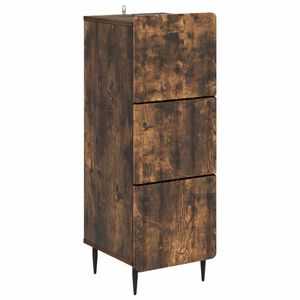 vidaXL Ladenkast Gerookt eiken 33 x 34,5 x 92 cm Bewerkt hout