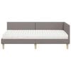 vidaXL Hoekbedframe met Matras Anders met hoofdeinde 2 pcs Taupe Stof