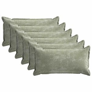 vidaXL Kussensloop 6 pcs HOUTEN Groen 40 x 80 cm Chenille Stof