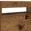 vidaXL Nachtkastje met LED 60x35x40 cm bewerkt hout oud hout