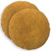 vidaXL Kussen 2 st HEERLEN Geel &Oslash; 60 cm Microfiber Fleece