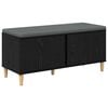 vidaXL Halbank met kussen met opslag Zwarte Eik 100 x 38 x 46 cm