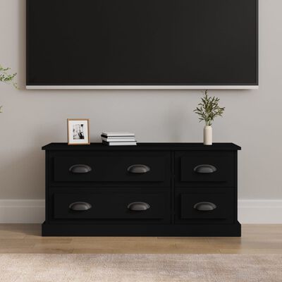 vidaXL Tv-meubel 100x35,5x45 cm bewerkt hout zwart
