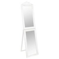 vidaXL Spiegel vrijstaand 40x160 cm wit