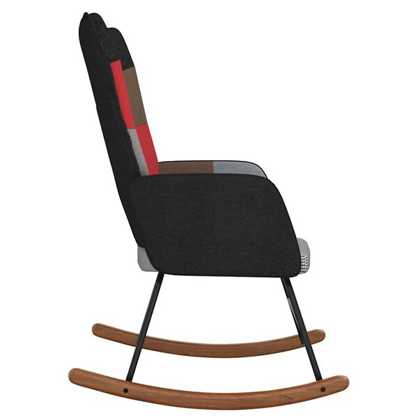 vidaXL Schommelstoel patchwork stof