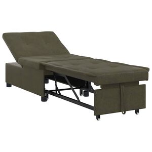 vidaXL Slaapbank Legergroen 194 x 67 x 82 cm Huahua Stof